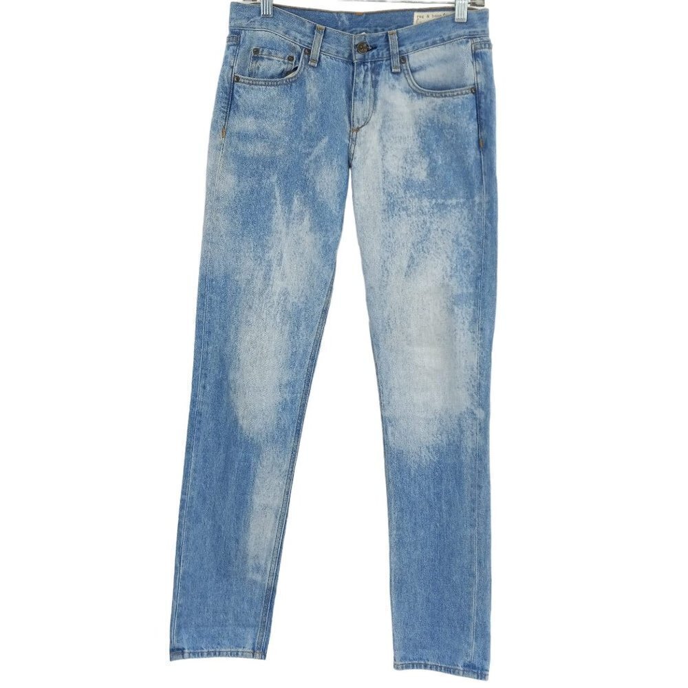 Rag & Bone Boyfriend Jeans In Potassium Wash Women's 25 Mid Rise Relaxed Fit